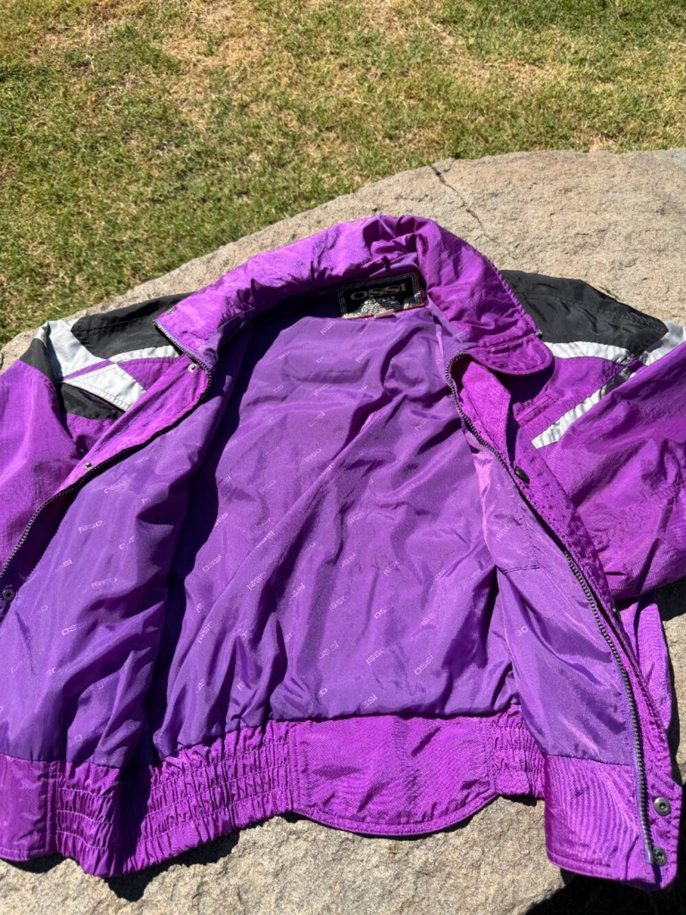 OSSI Vintage Colorblock Hooded Ski Jacket - Picture 6 of 7